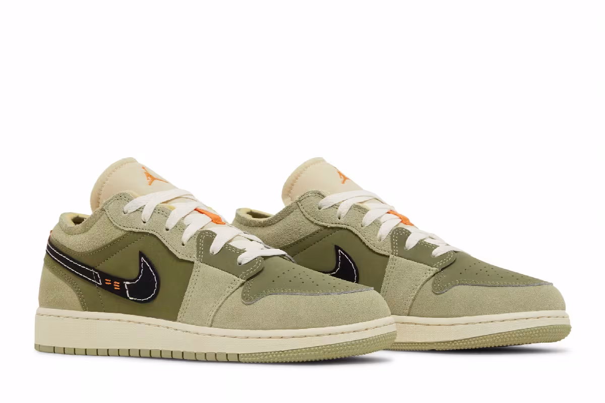 Air Jordan 1 Low SE Craft GS Sky J Light Olive, view 9