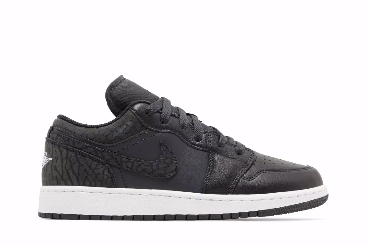 Air Jordan 1 Low SE GS Black Elephant, view 2