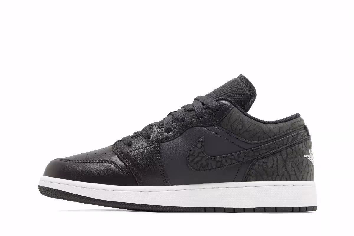 Air Jordan 1 Low SE GS Black Elephant, view 4