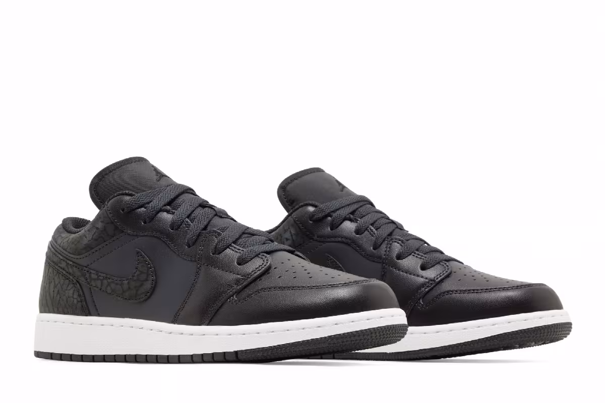 Air Jordan 1 Low SE GS Black Elephant, view 9