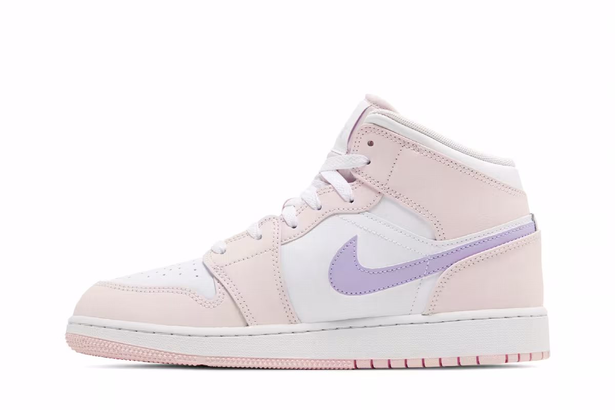 Air Jordan 1 Mid GS Pink Wash, view 4