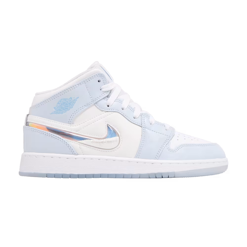 Air Jordan 1 Mid SE GS Glitter Swoosh