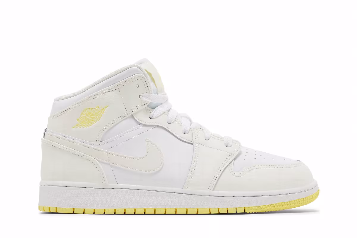 Air Jordan 1 Mid GS Sail Light Laser Orange, view 2