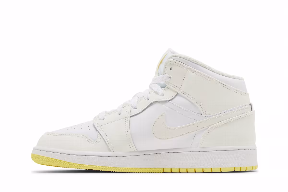 Air Jordan 1 Mid GS Sail Light Laser Orange, view 4