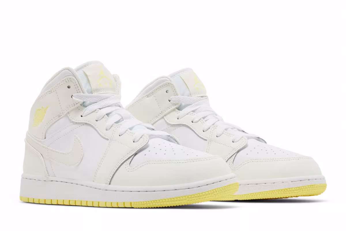Air Jordan 1 Mid GS Sail Light Laser Orange, view 9
