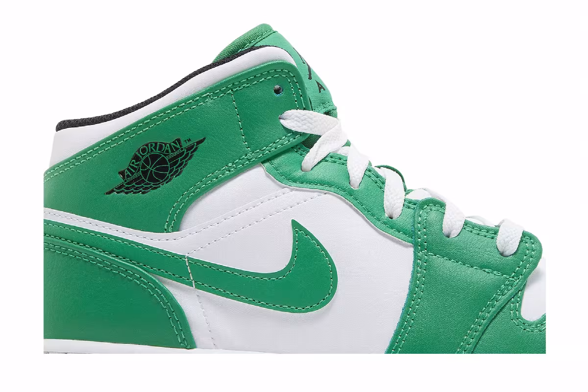 Air Jordan 1 Mid GS Lucky Green, view 3