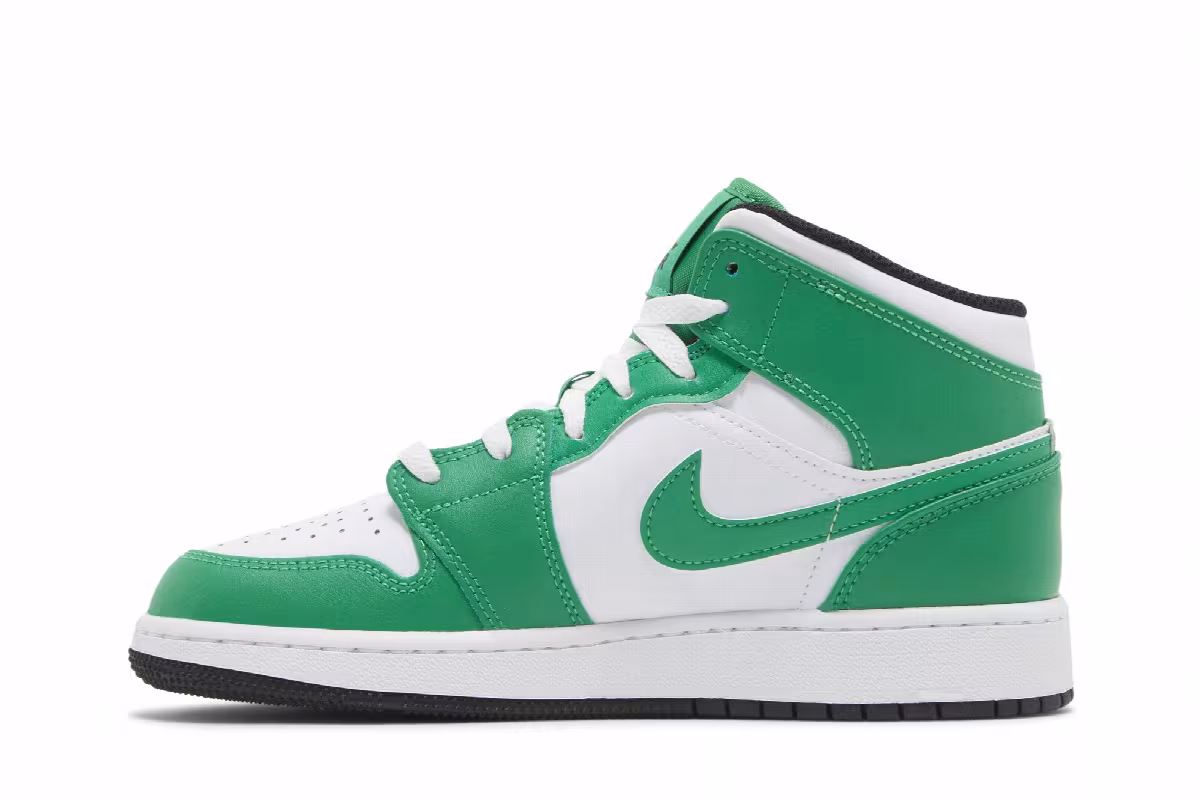 Air Jordan 1 Mid GS Lucky Green, view 4