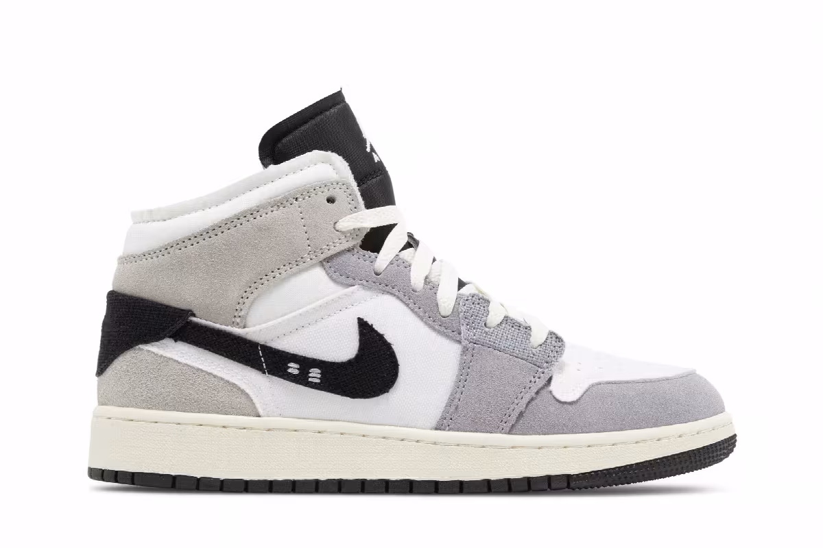 Air Jordan 1 Mid SE Craft GS Inside Out - Cement Grey, view 2