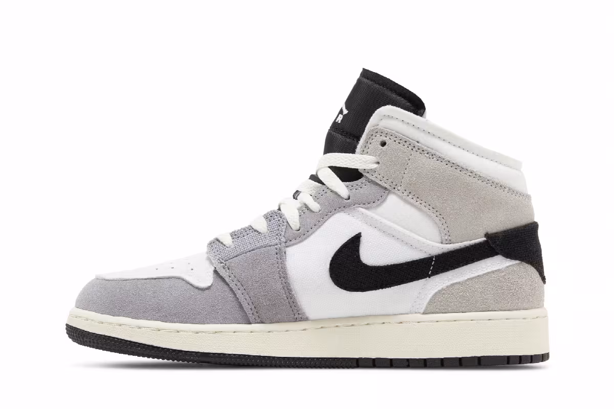 Air Jordan 1 Mid SE Craft GS Inside Out - Cement Grey, view 4