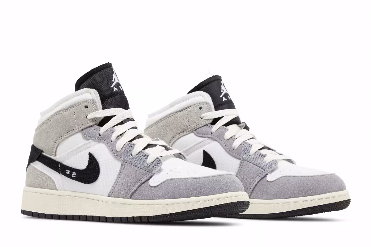 Air Jordan 1 Mid SE Craft GS Inside Out - Cement Grey, view 9