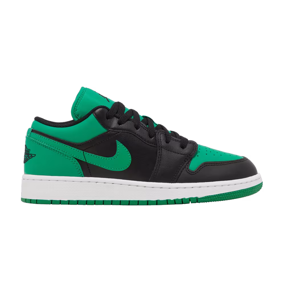 Air Jordan 1 Low GS Black Lucky Green