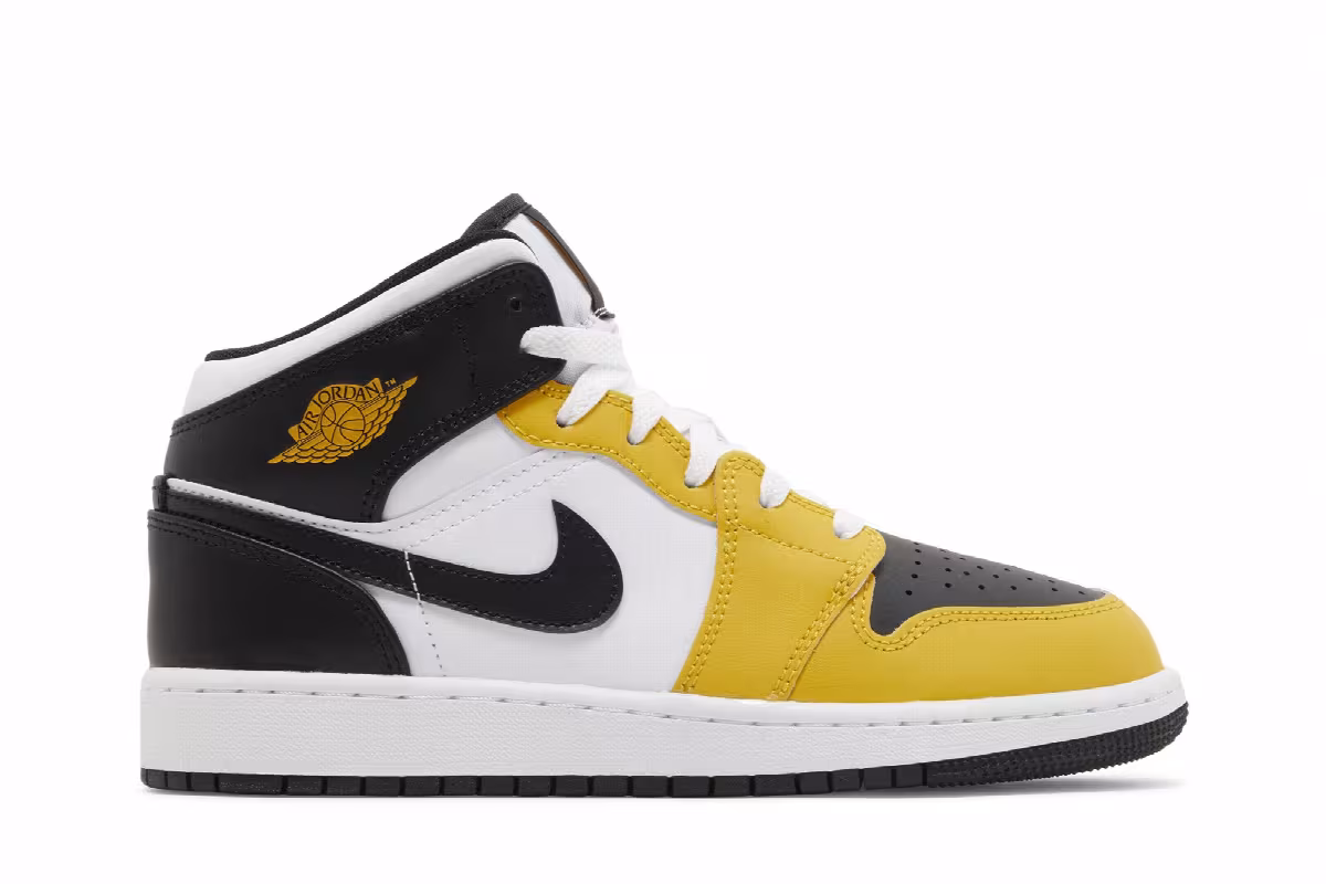 Air Jordan 1 Mid GS Yellow Ochre, view 2