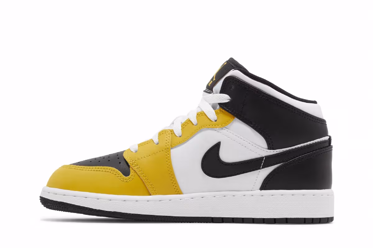 Air Jordan 1 Mid GS Yellow Ochre, view 4