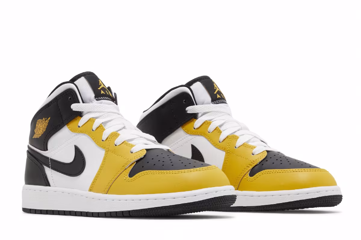 Air Jordan 1 Mid GS Yellow Ochre, view 9