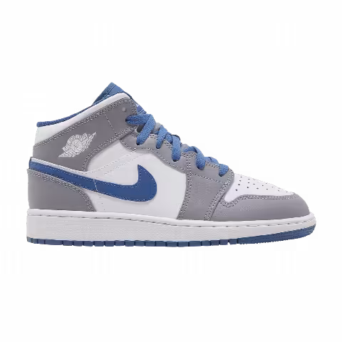 Air Jordan 1 Mid GS 'Cement True Blue'