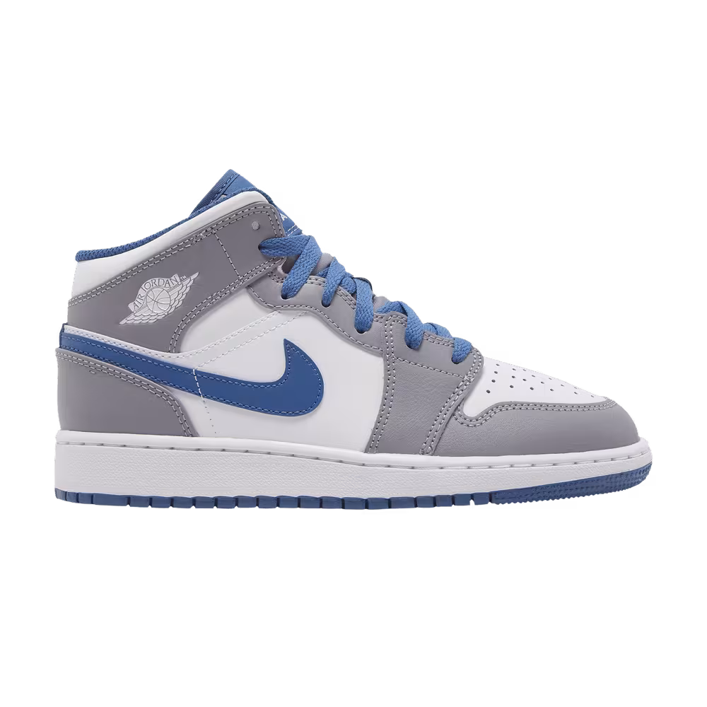Air Jordan 1 Mid GS Cement True Blue
