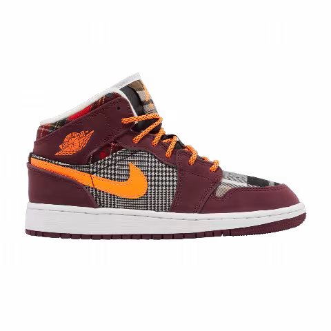 Air Jordan 1 Mid SE GS 'Plaid'