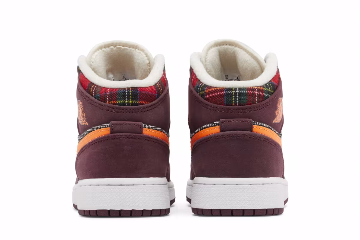 Air Jordan 1 Mid SE GS Plaid, view 7