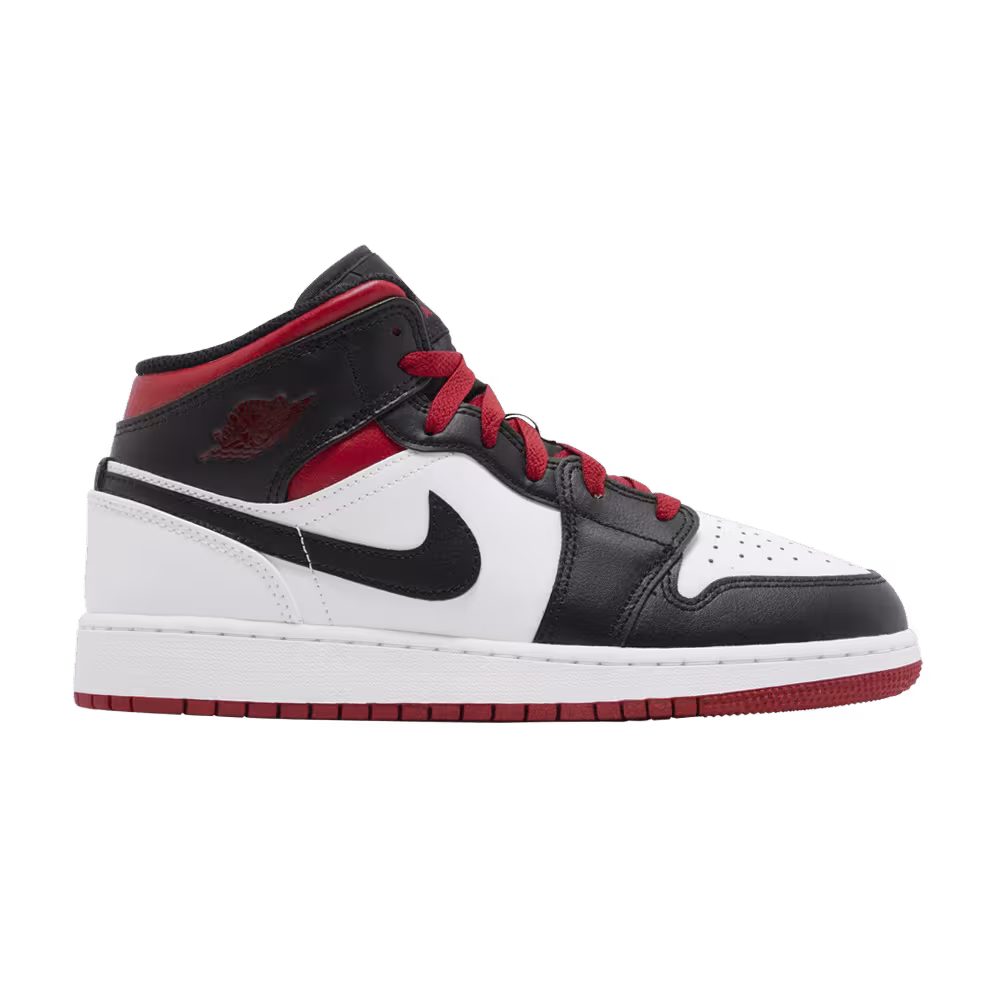 Air Jordan 1 Mid GS Gym Red Black Toe
