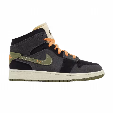Air Jordan 1 Mid SE Craft GS 'Anthracite Light Olive'