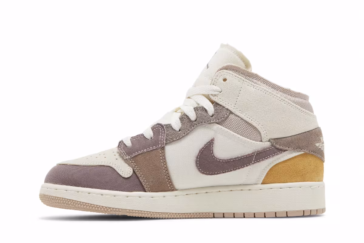 Air Jordan 1 Mid SE Craft GS Inside Out - Taupe Haze, view 4
