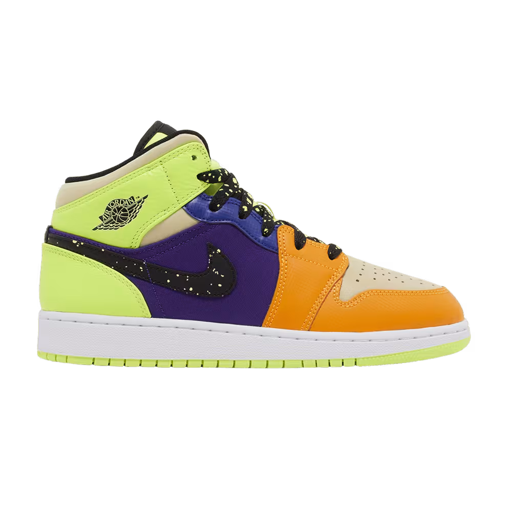 Air Jordan 1 Mid SE GS Volt Vivid Orange