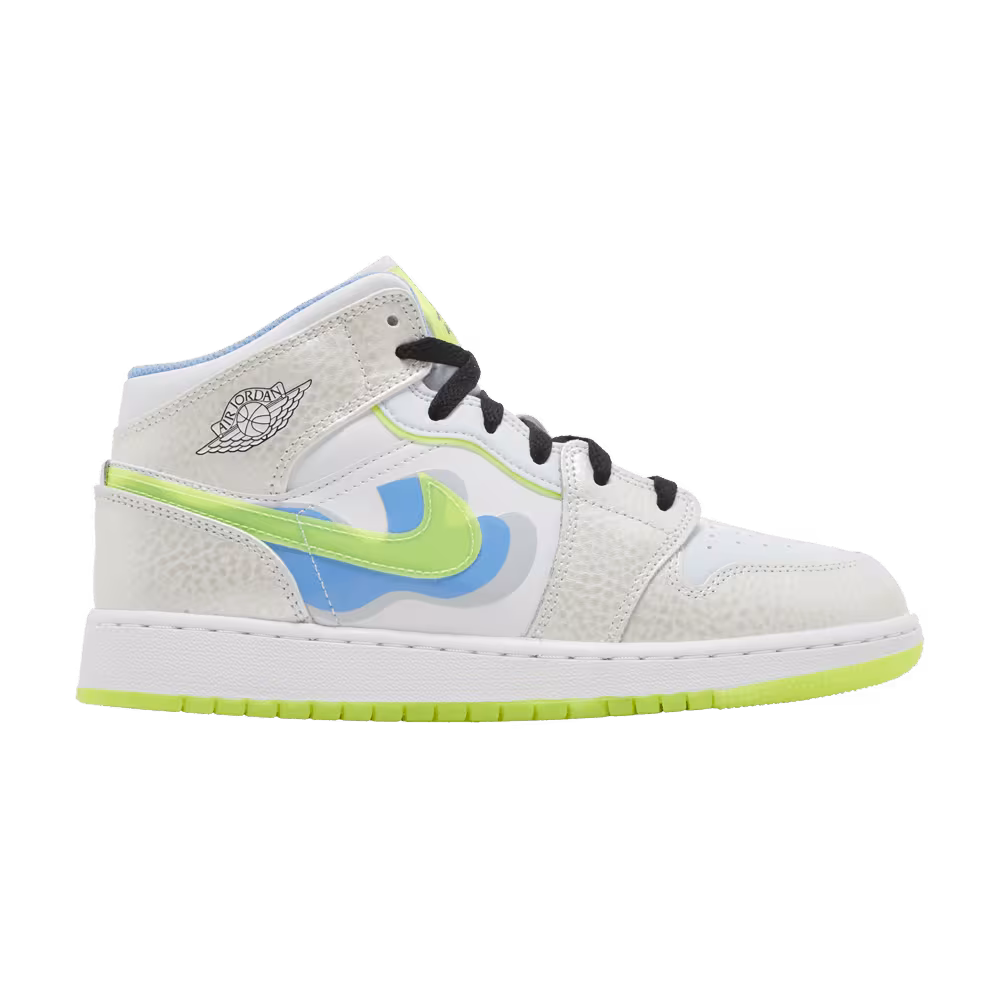 Air Jordan 1 Mid SE GS Warped Swoosh