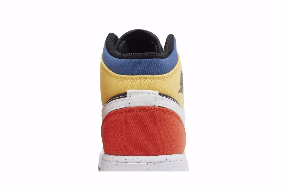 Air Jordan 1 Mid SE GS Multi-Color Canvas, view 8