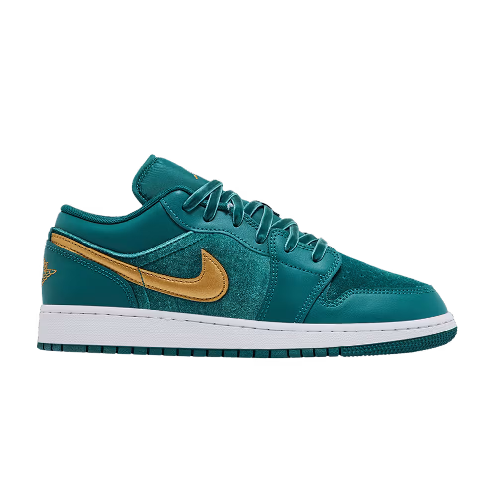 Air Jordan 1 Low SE Velvet GS Geode Teal Velvet