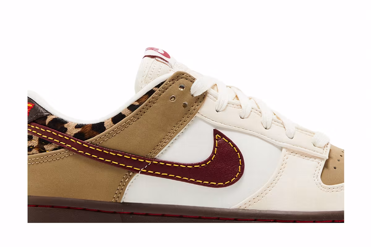 Nike Women's Dunk Low Khaki Team Red, view 3