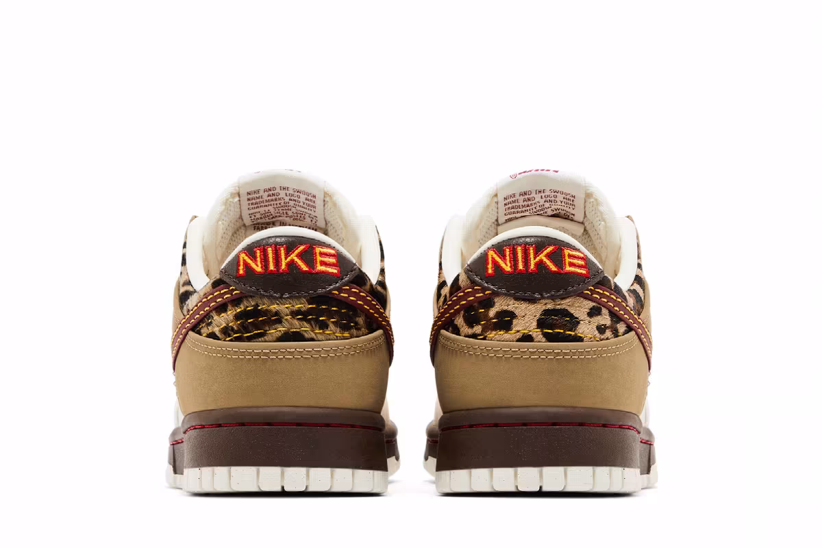 Nike Women's Dunk Low Khaki Team Red, view 7