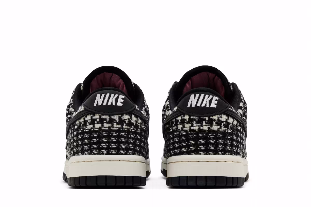 Harris Tweed x Nike Women's Dunk Low Black Phantom, view 7
