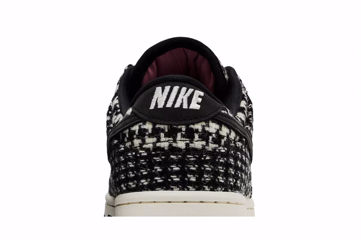 Harris Tweed x Nike Women's Dunk Low Black Phantom, view 8