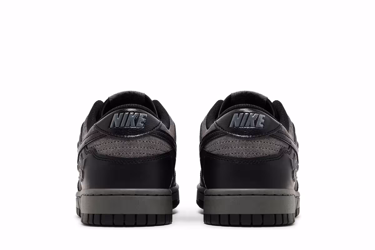Nike Women's Dunk Low Black Roses, view 7
