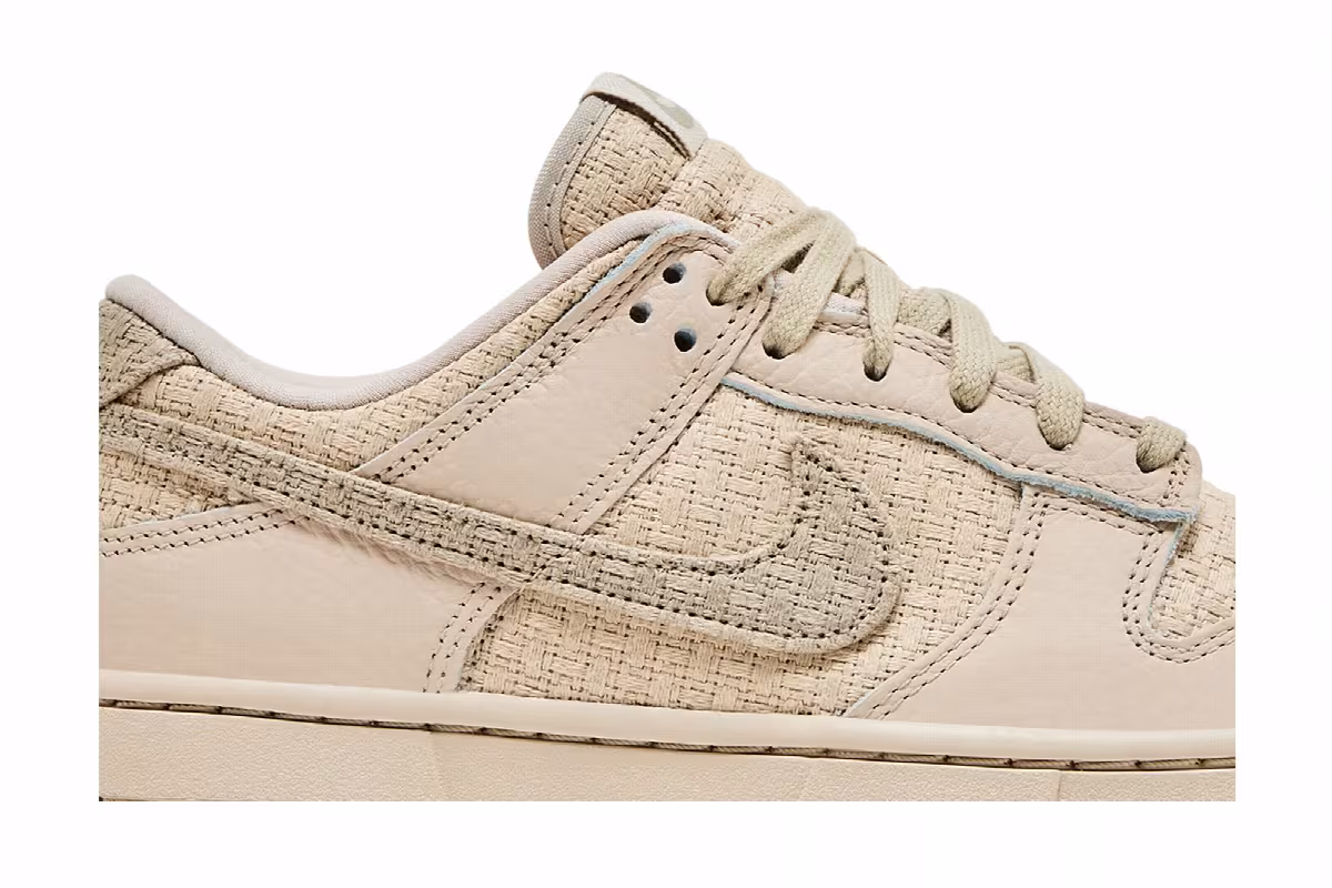 Nike Women's Dunk Low Woven Sanddrift, view 3