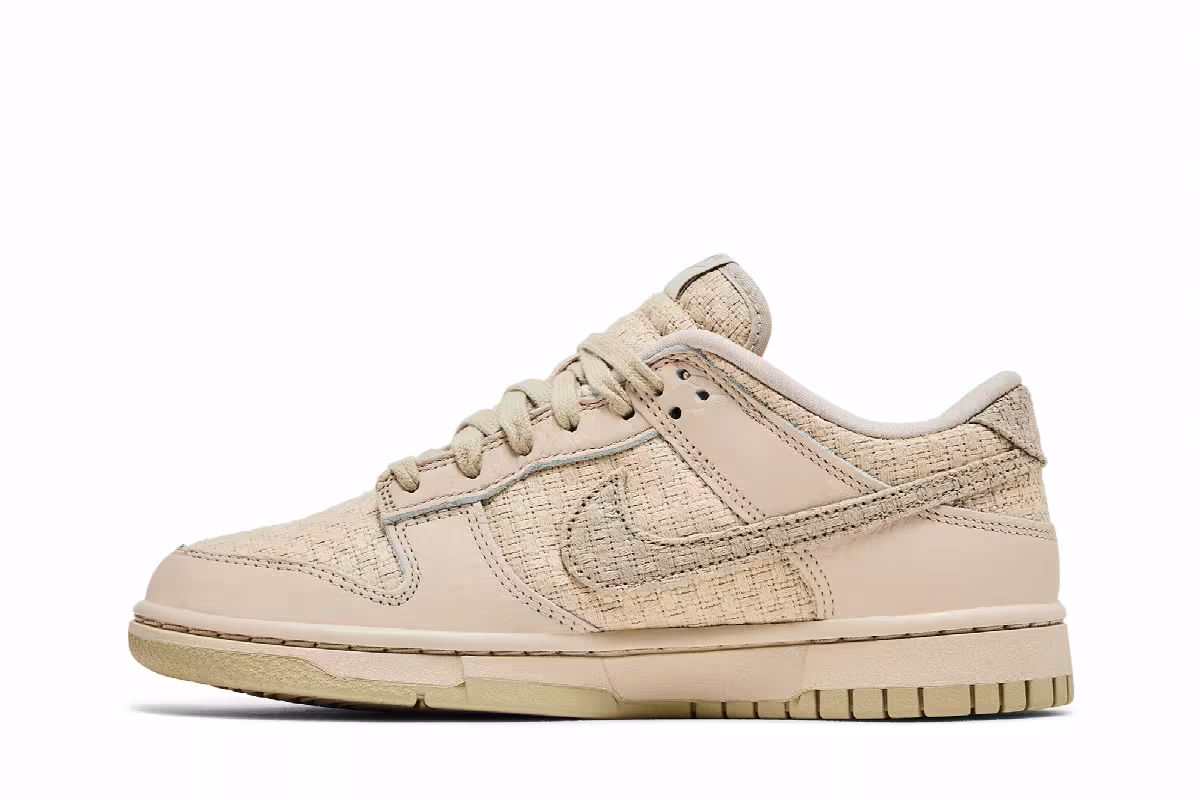 Nike Women's Dunk Low Woven Sanddrift, view 4