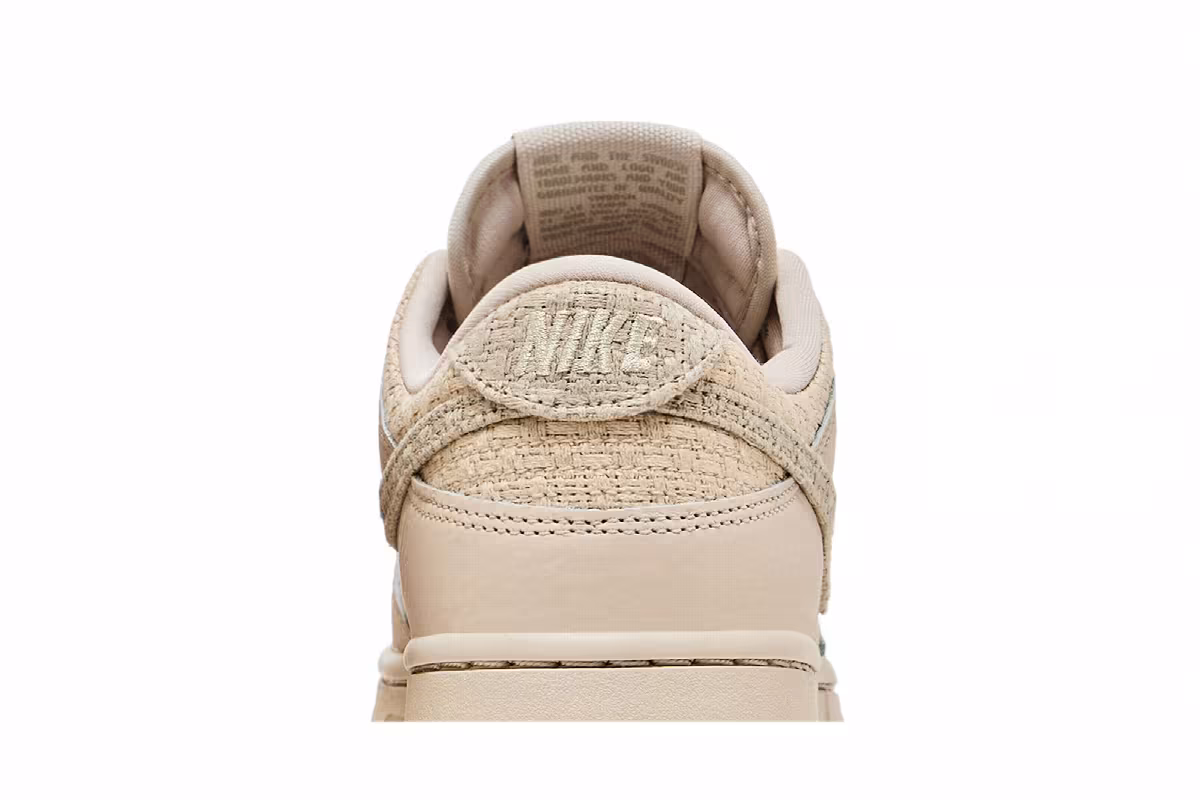 Nike Women's Dunk Low Woven Sanddrift, view 8