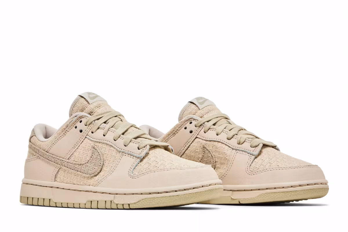 Nike Women's Dunk Low Woven Sanddrift, view 9