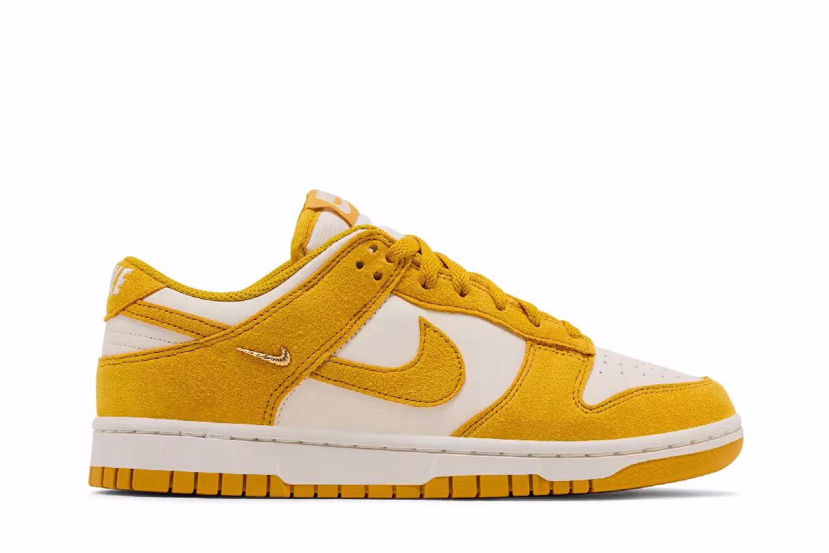 Nike Women's Dunk Low Dark Sulfur Mini Swoosh, view 2