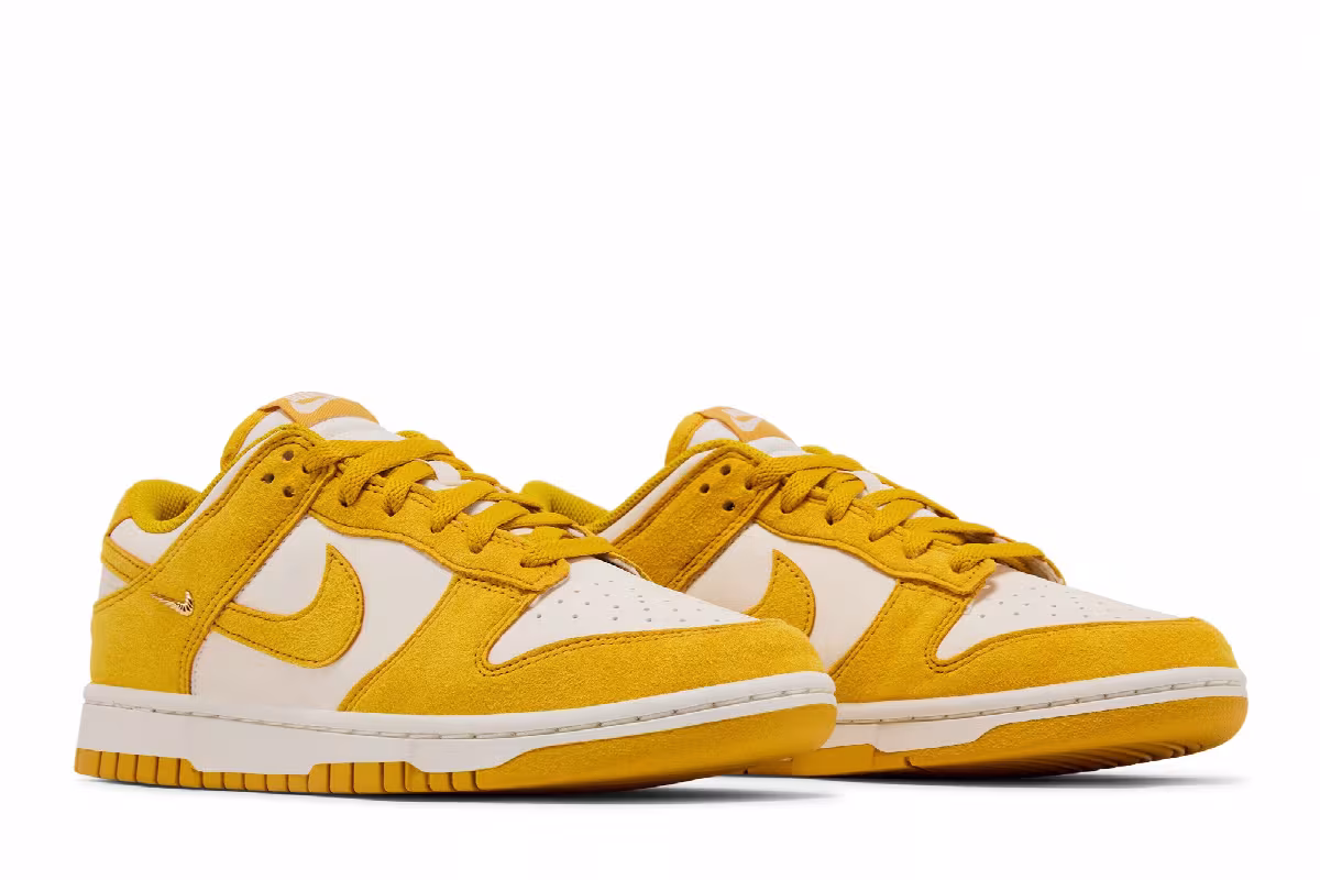 Nike Women's Dunk Low Dark Sulfur Mini Swoosh, view 9