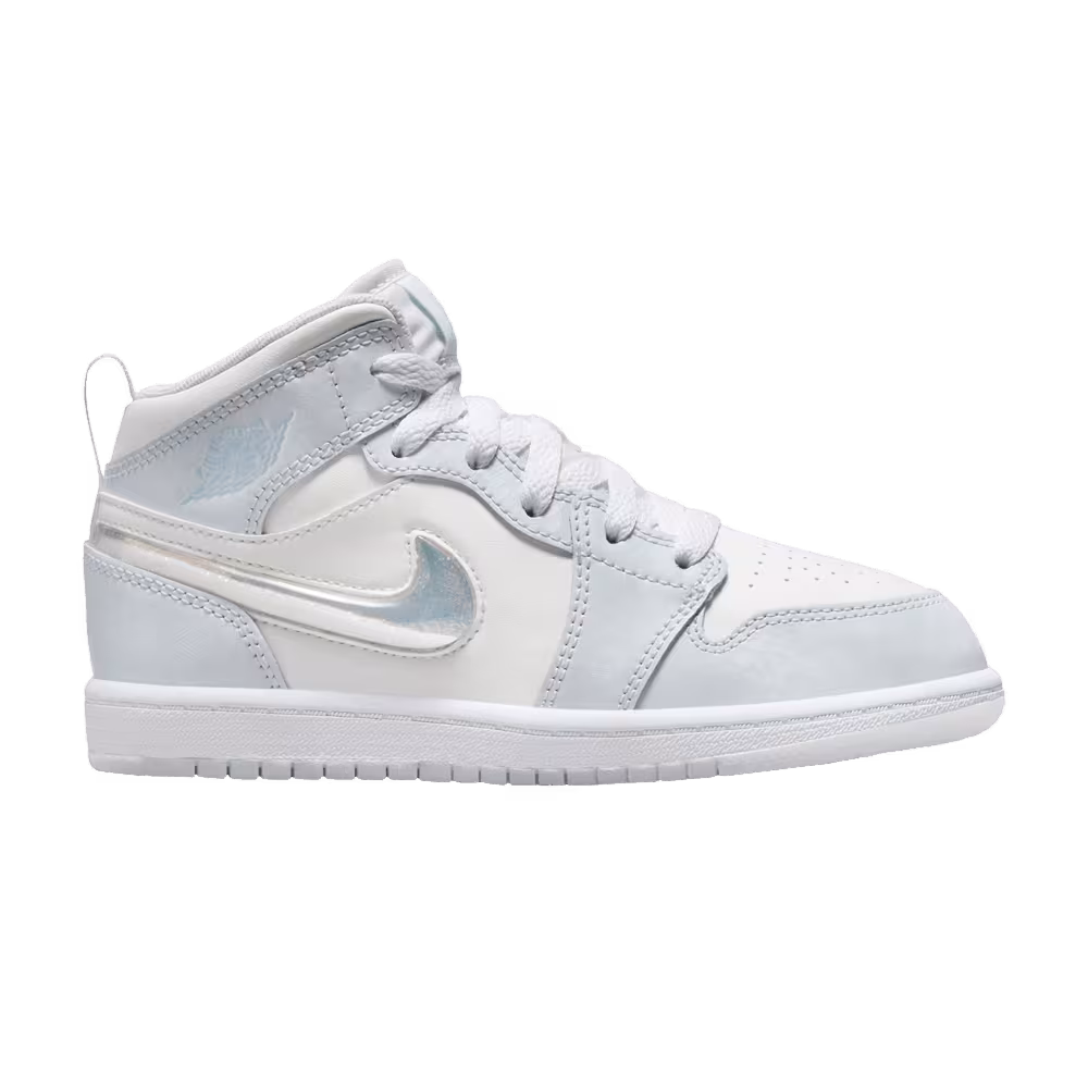 Air Jordan 1 Mid SE PS Glitter Swoosh