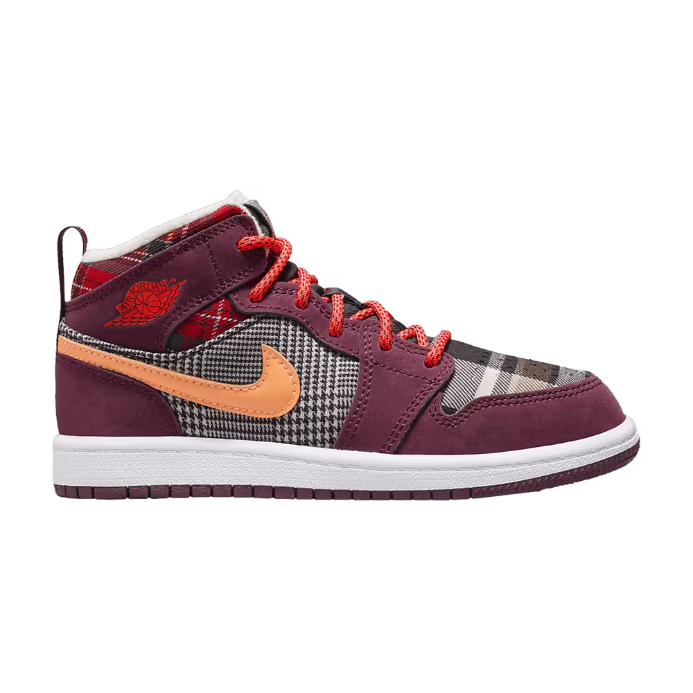 Air Jordan 1 Mid SE PS Plaid