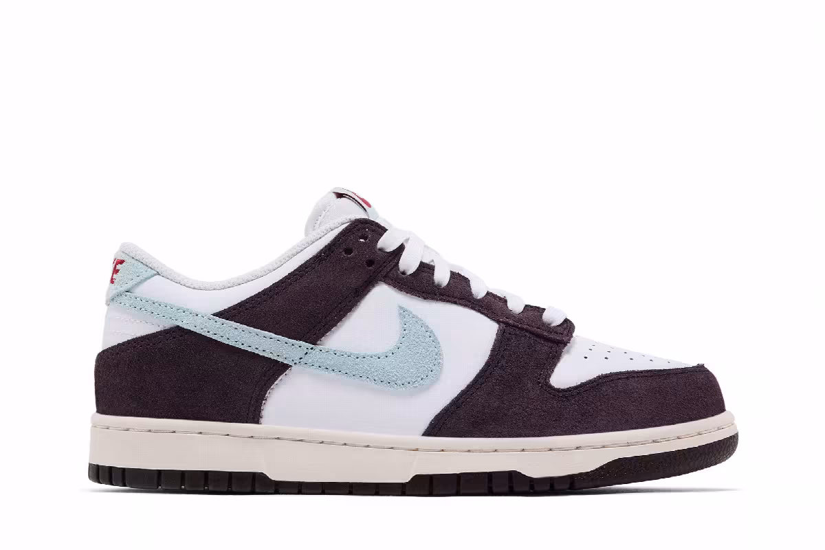 Nike Dunk Low SE GS White Burgundy, view 2