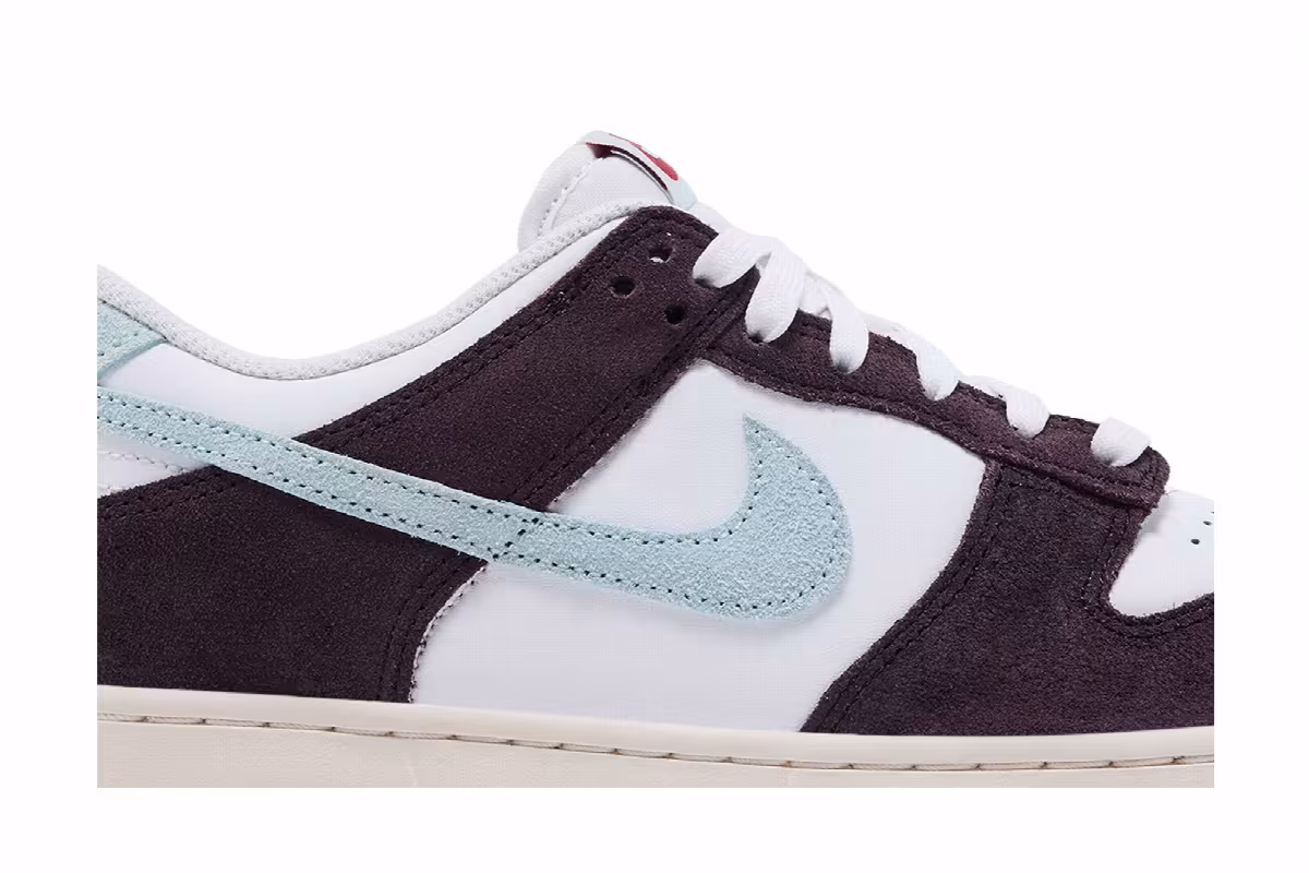 Nike Dunk Low SE GS White Burgundy, view 3