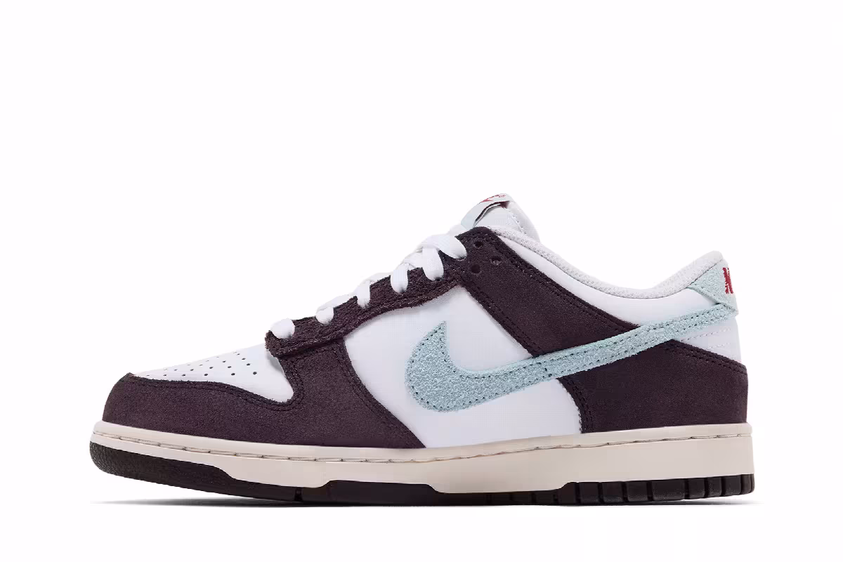 Nike Dunk Low SE GS White Burgundy, view 4