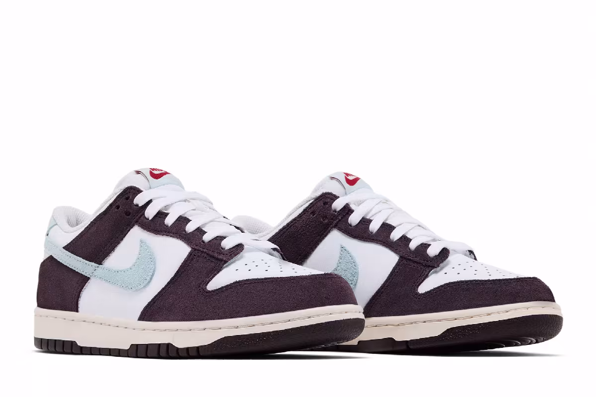 Nike Dunk Low SE GS White Burgundy, view 9