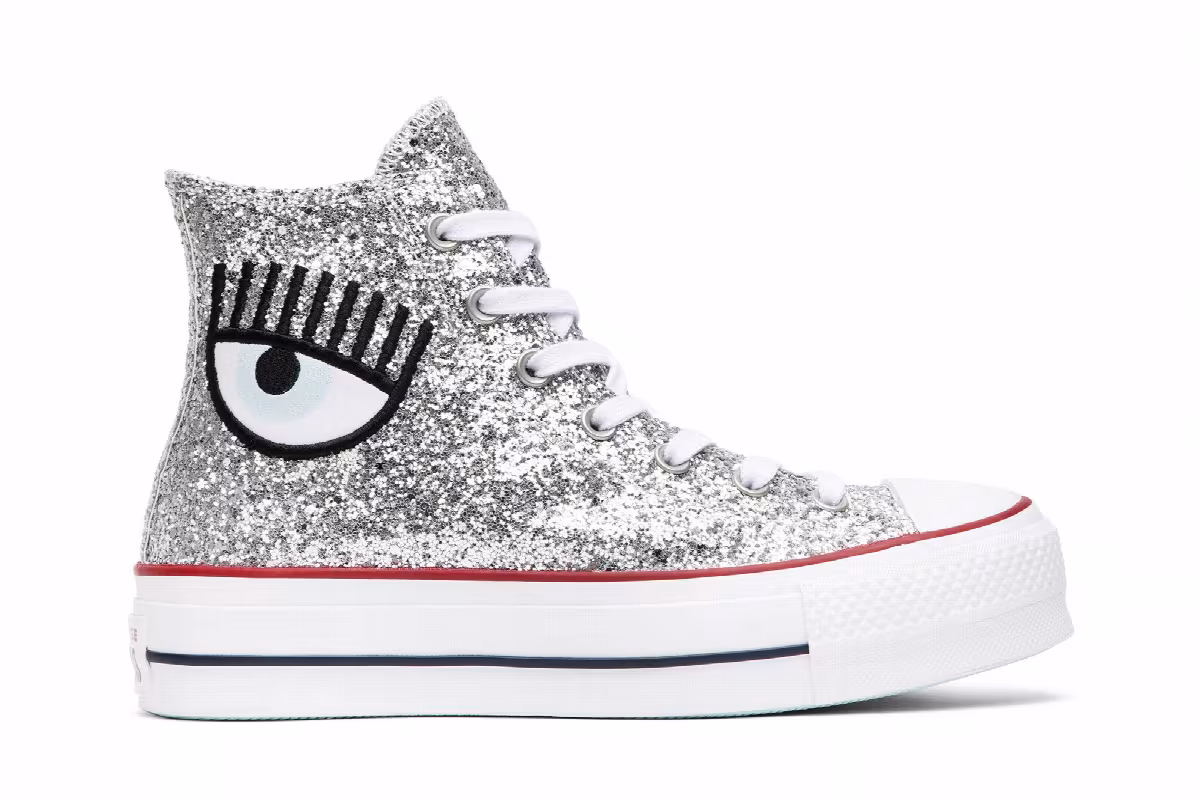 Chiara Ferragni x Converse Women's Chuck Taylor All Star Lift Silver, view 2