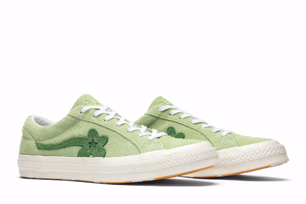 Golf Le Fleur x Converse One Star Ox Jade Lime, view 9