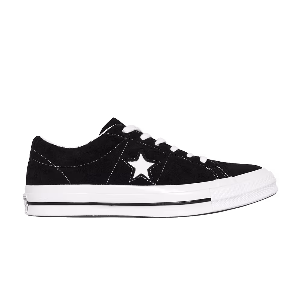 Converse One Star Low Black Suede