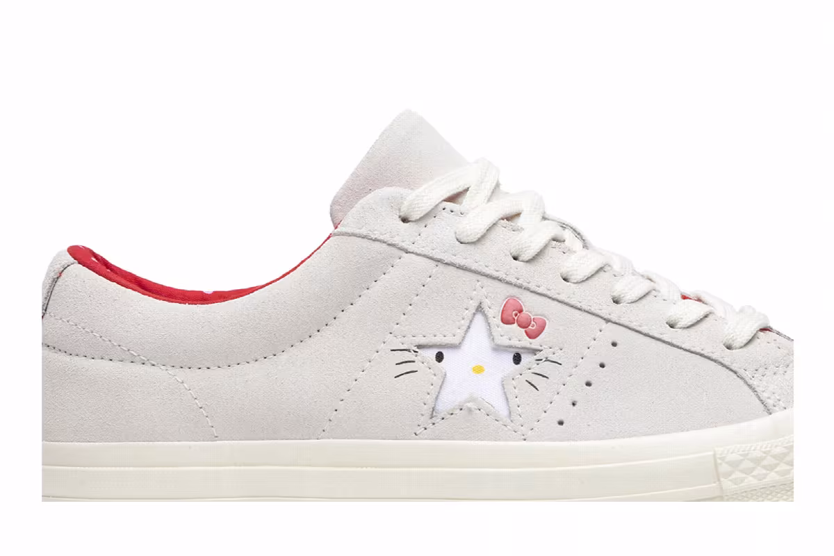 Hello Kitty x Converse One Star Suede Low Top White, view 3